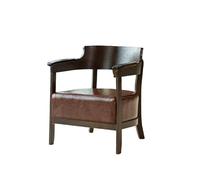 KIBONCY Renovation House Floor Chair Leather Sofa Armchair Single Discuss Comfy Upholstered Arm Chairs for Living Room Bedroom Reading(6)