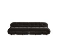 KIBONCY Retro Button Tufted Suede Modular Combination Sofa, Arrangement Marshmallow Lounge Couch, Multi Size Upholstered Sectional for Apartment(2.35m)