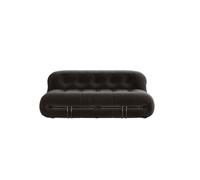 KIBONCY Retro Button Tufted Suede Modular Combination Sofa, Arrangement Marshmallow Lounge Couch, Multi Size Upholstered Sectional for Apartment(1.65m)