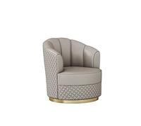 KIBONCY Round Soft Cushion Makeup Chair,Dressing with Backrest, Rotatable, Modern Vanity Stool, for Bedroom, Living Room, Offic(A)