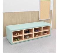 KIBONCY Scarpiera for Asilo Nido Con Sgabelli In Legno Massello, Panche Lunghe E Divani Imbottiti Morbidi for La Scuola Prima Educazione for Istituti Di Formazione(D,100 * 40 * 40cm)