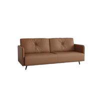 KIBONCY Scratch-Resistant Cat Claw Leather Double Sofa, Easy Clean Stain-Resistant with Non-Slip Metal Legs,for Living Room/Bedroom(A,120cm)