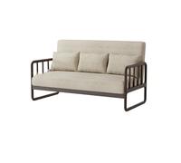 KIBONCY Sedia Da Bistrot, Poltrona Da Caffè Retrò Con Comodo Cuscino In Lino Di Cotone E Struttura In Legno Massello For Soggiorno, Sala Da Pranzo, Lounge O Ufficio(150cm)