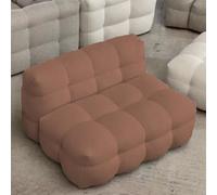 KIBONCY Sedia divano singola, divano in pelle di agnello, sedia divano per il tempo libero, per camera da letto, appartamento, ufficio, senza assemblaggio necessario B