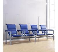 KIBONCY Sedia for infusione ospedaliera,Sedie for reception for sala d'attesa con braccioli regolabili e struttura in acciaio,Sedia for flebo for clinica medica for tre persone(Blue1,300 * 70 * 97cm)