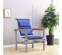 KIBONCY Sedia for infusione ospedaliera,Sedie for reception for sala d'attesa con braccioli regolabili e struttura in acciaio,Sedia for flebo for clinica medica for tre persone(Blue3,75 * 70 * 97cm)