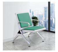 KIBONCY Sedia for ospiti da ufficio,Posti a sedere for area attesa,Posti a sedere for fermata dell'autobus,Panca a tre posti,Per corridoi ospedalieri, Stazioni, Luoghi pubblici(Green,65 * 65 * 78cm)