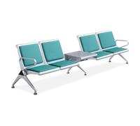 KIBONCY Sedia for ospiti da ufficio,Posti a sedere for area attesa,Posti a sedere for fermata dell'autobus,Panca a tre posti,Per corridoi ospedalieri, Stazioni, Luoghi pubblici(Green,2.9m)