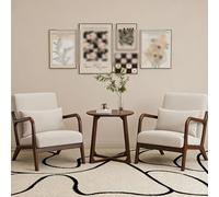 KIBONCY Sedia imbottita singola Mid-Century con accento moderno e rivestita in tessuto for camera da letto, soggiorno(H)