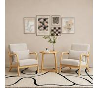 KIBONCY Sedia imbottita singola Mid-Century con accento moderno e rivestita in tessuto for camera da letto, soggiorno(J)