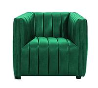 KIBONCY Sedia moderna con braccioli in pelle, divano imbottito comodo, divano singolo per soggiorno, seduta per leggere da lato, per ufficio C