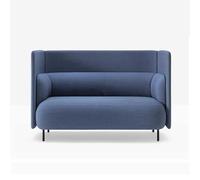 KIBONCY Sedie for ufficio e reception con schienale semi-diviso, divano a due posti blu con ampio spazio e spugna ad alta resilienza for sala riunioni, bar, biblioteca(C)