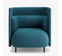 KIBONCY Sedie for ufficio e reception con schienale semi-diviso, divano a due posti blu con ampio spazio e spugna ad alta resilienza for sala riunioni, bar, biblioteca(A)