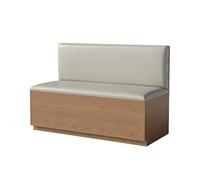 KIBONCY Set Da Pranzo In Stile Crema Con Venature Del Legno, Divanetti Imbottiti E Tavolo Robusto, Panca Combinata Salvaspazio For Bar, Ristorante, Sala Da Pranzo In Casa, Lounge, Angolo Studio(A)