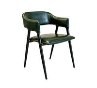 KIBONCY Set da pranzo rustico industriale, sedia da tavolo in legno massello in ecopelle combinata con opzioni rotonde/quadrate for hamburgerie, caffetterie(D)