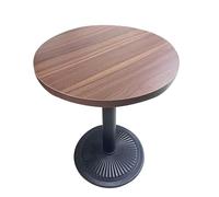 KIBONCY Set da pranzo rustico industriale, sedia da tavolo in legno massello in ecopelle combinata con opzioni rotonde/quadrate for hamburgerie, caffetterie(A)