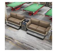 KIBONCY Set Da Tavolo E Poltrona Lounge, Divano Professionale For Visione Con Poggiapiedi In Metallo, Seduta Profonda E Comoda Spugna, Mobili In Pelle For Club(B,150+150CM)