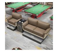 KIBONCY Set Da Tavolo E Poltrona Lounge, Divano Professionale For Visione Con Poggiapiedi In Metallo, Seduta Profonda E Comoda Spugna, Mobili In Pelle For Club(B,50+150CM)