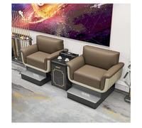 KIBONCY Set Da Tavolo E Poltrona Lounge, Divano Professionale For Visione Con Poggiapiedi In Metallo, Seduta Profonda E Comoda Spugna, Mobili In Pelle For Club(B,50+50CM)