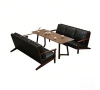 KIBONCY Set da tavolo for divani da caffè multicombinazione commerciale, sedili in pelle resistente for caffetteria, ristorante del negozio di tè al latte(C)