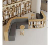 KIBONCY Set Di Divani Ad Angolo Moderni For Libri Scolastici, Posti A Sedere For L'aula Della Scuola Materna, Mobili For Sala D'attesa For Aree Relax, A For La Lettura Dei Bambini(E)