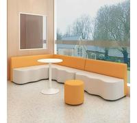 KIBONCY Set di divani componibili a forma di onda for lobby e lounge d'attesa - Sedute creative a basso profilo, ideali for reception in ufficio, gallerie d'arte e sale relax aperte(E)