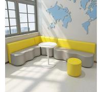 KIBONCY Set di divani componibili a forma di onda for lobby e lounge d'attesa - Sedute creative a basso profilo, ideali for reception in ufficio, gallerie d'arte e sale relax aperte(B)