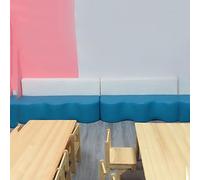 KIBONCY Set di divani con schienale a forma di onda della Sala delle attività del Museo Scienza for l'area riposo aula danza dell'asilo e dell'istituto formazione genitori e bambini(120x60x72cm)