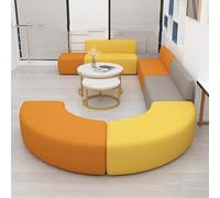 KIBONCY Set di divani curvi creativi for ufficio - Sedute modulari for il tempo libero dalla forma unica for spazi di co-working, sale d'attesa o reception in ufficio(B)