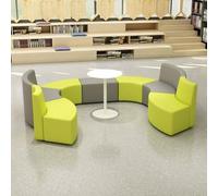 KIBONCY Set di divani curvi for lounge da ufficio - Posti a sedere creativi for il tempo libero dalla forma unica con comodi cuscini in tessuto for la sala relax o la zona di attesa degli ospiti(B)