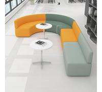 KIBONCY Set di divani curvi for lounge da ufficio - Posti a sedere creativi for il tempo libero dalla forma unica con comodi cuscini in tessuto for la sala relax o la zona di attesa degli ospiti(E)
