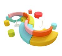 KIBONCY Set di divani curvi moderni modulari, posti a sedere in morbida schiuma for area di attesa for la scuola materna, lo studio di danza, la sala d'arte, la hall e l'area reception(6)