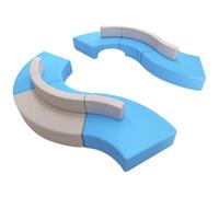 KIBONCY Set di divani curvi moderni modulari, posti a sedere in morbida schiuma for area di attesa for la scuola materna, lo studio di danza, la sala d'arte, la hall e l'area reception(11)