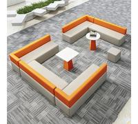 KIBONCY Set di divani curvi modulari moderni, set di divani modulari for reception, divano da ufficio innovativo, for area di attesa dell'ufficio e lounge clienti(G)