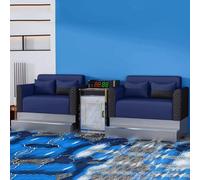 KIBONCY Set di divani da biliardo commerciali, posti a sedere for spettatori con cuscino a molla for sale da biliardo, club di biliardo e taverne(C)