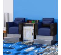 KIBONCY Set Di Divani Da Biliardo Di Lusso Con Cuscino A Molla, Sedia Ergonomica For Spettatori For Sale Da Biliardo, Sale Giochi E Bar Sportivi, 2 Posti(D)