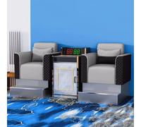 KIBONCY Set Di Divani Da Biliardo Di Lusso Con Cuscino A Molla, Sedia Ergonomica For Spettatori For Sale Da Biliardo, Sale Giochi E Bar Sportivi, 2 Posti(F)