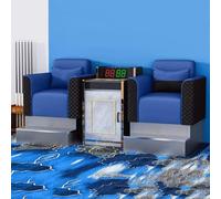 KIBONCY Set Di Divani Da Biliardo Di Lusso Con Cuscino A Molla, Sedia Ergonomica For Spettatori For Sale Da Biliardo, Sale Giochi E Bar Sportivi, 2 Posti(B)