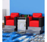 KIBONCY Set Di Divani Da Biliardo Di Lusso Con Cuscino A Molla, Sedia Ergonomica For Spettatori For Sale Da Biliardo, Sale Giochi E Bar Sportivi, 2 Posti(A)