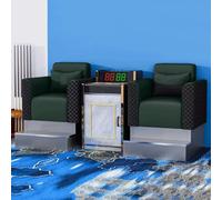 KIBONCY Set Di Divani Da Biliardo Di Lusso Con Cuscino A Molla, Sedia Ergonomica For Spettatori For Sale Da Biliardo, Sale Giochi E Bar Sportivi, 2 Posti(G)