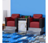 KIBONCY Set Di Divani Da Biliardo Di Lusso Con Cuscino A Molla, Sedia Ergonomica For Spettatori For Sale Da Biliardo, Sale Giochi E Bar Sportivi, 2 Posti(H)