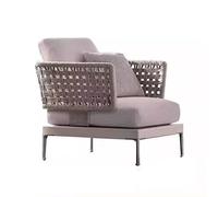 KIBONCY Set di divani da esterno in rattan, posti a sedere for conversazione nel patio resistenti alle intemperie con cuscini, sedie a sdraio in vimini ai raggi