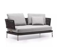 KIBONCY Set di divani da esterno in rattan, posti a sedere for conversazione nel patio resistenti alle intemperie con cuscini, sedie a sdraio in vimini ai raggi