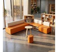 KIBONCY Set Di Divani Da Ufficio Curvi Moderni Posti A Sedere Modulari Creativi For Reception Con Ripiani Portaoggetti Panca Lounge Flessibile For Mobili For Sale D'attesa Della Biblioteca(E)