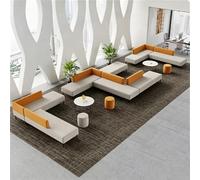 KIBONCY Set Di Divani Da Ufficio Moderni E Diritti Dal Design Minimalista Creativo, Posti A Sedere In Tessuto Di Lusso For Ricevimenti Aziendali, Hall Di Hotel E Decorazioni(A1)