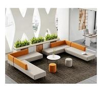 KIBONCY Set Di Divani Da Ufficio Moderni E Diritti Dal Design Minimalista Creativo, Posti A Sedere In Tessuto Di Lusso For Ricevimenti Aziendali, Hall Di Hotel E Decorazioni(A6)