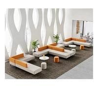 KIBONCY Set Di Divani Da Ufficio Moderni E Diritti Dal Design Minimalista Creativo, Posti A Sedere In Tessuto Di Lusso For Ricevimenti Aziendali, Hall Di Hotel E Decorazioni(A12)