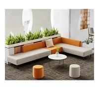 KIBONCY Set Di Divani Da Ufficio Moderni E Diritti Dal Design Minimalista Creativo, Posti A Sedere In Tessuto Di Lusso For Ricevimenti Aziendali, Hall Di Hotel E Decorazioni(A4)