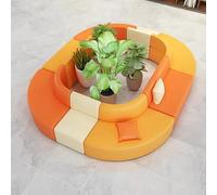 KIBONCY Set di divani da ufficio modulari curvi - Sedute creative for il tempo libero dalla forma unica for lounge, sale relax o aree reception - Design salvaspazio(B)