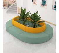 KIBONCY Set di divani da ufficio modulari curvi - Sedute creative for il tempo libero dalla forma unica for lounge, sale relax o aree reception - Design salvaspazio(C)